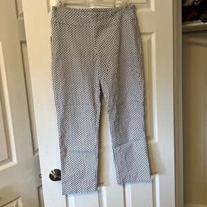 Black & White Cropped Ankle Pant - Plus Size 16